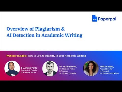 Overview of Plagiarism & AI Detection in Academic Writing