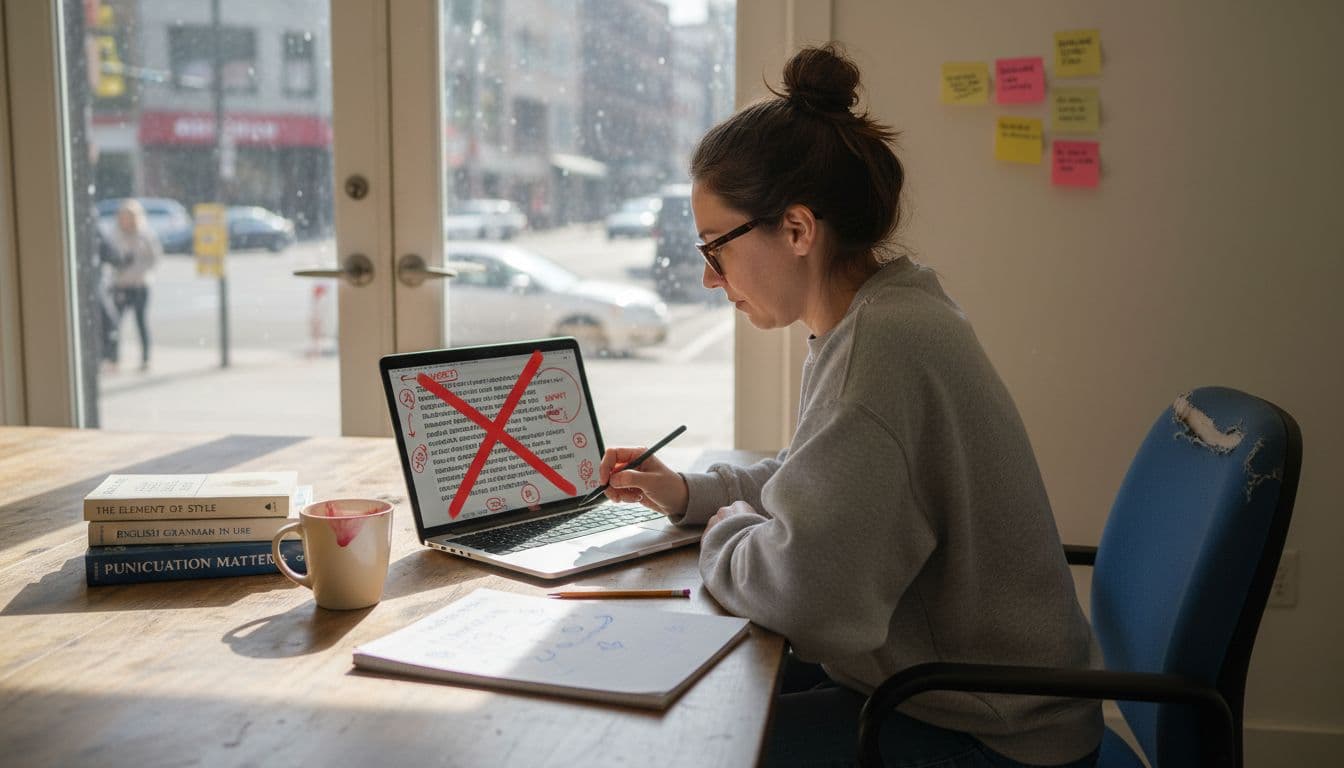 Éditeur révisant le texte généré par lIA pour plus de clarté