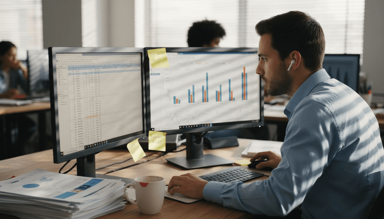 SEO-Spezialist analysiert Suchranking-Strategie