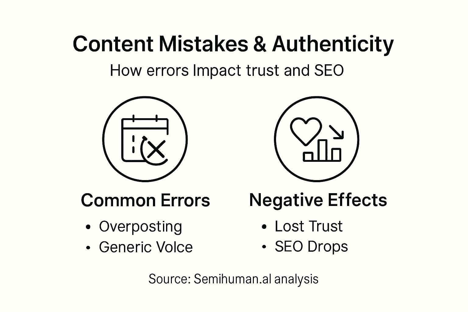 Infographic over contentfouten en authenticiteit