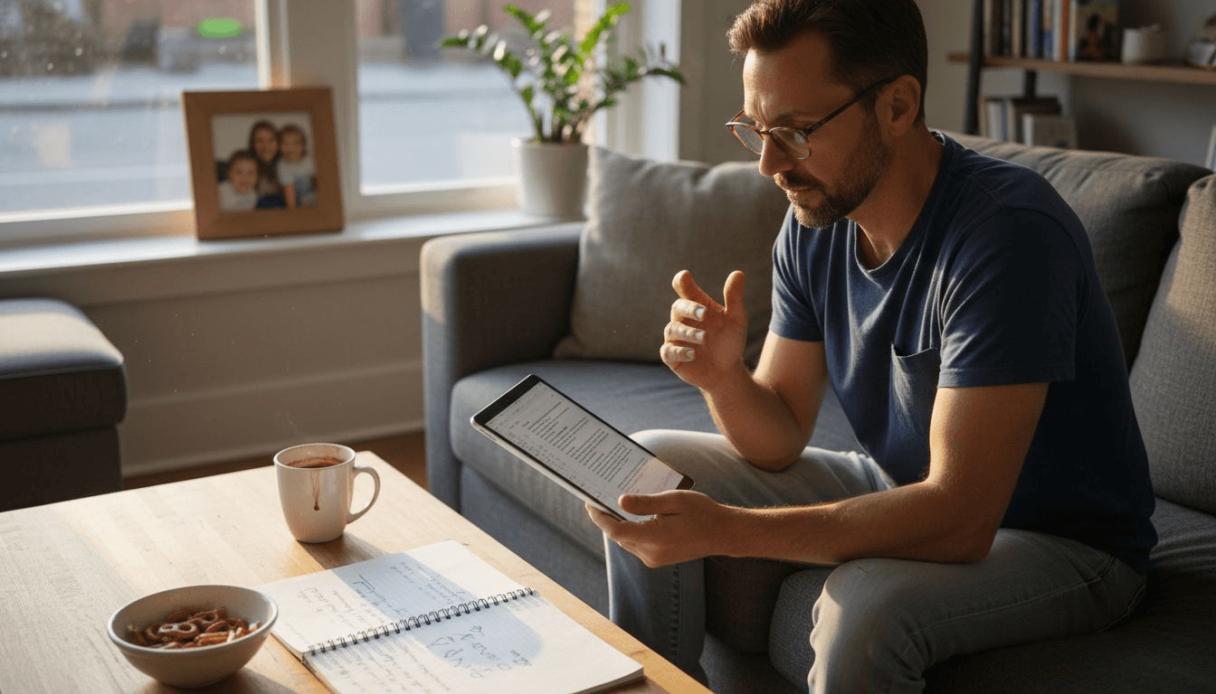 Copywriter che modifica contenuti digitali a casa