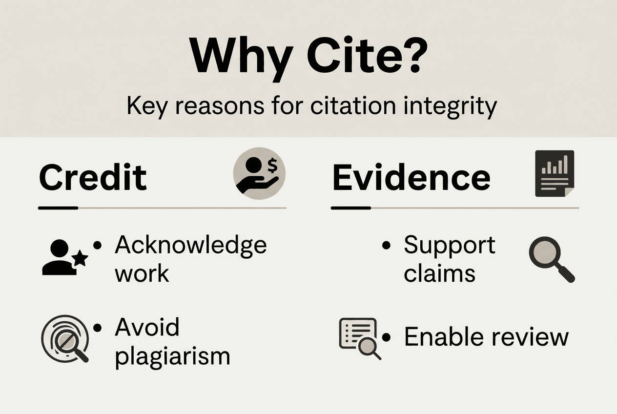 Infographie montrant les raisons de la citation