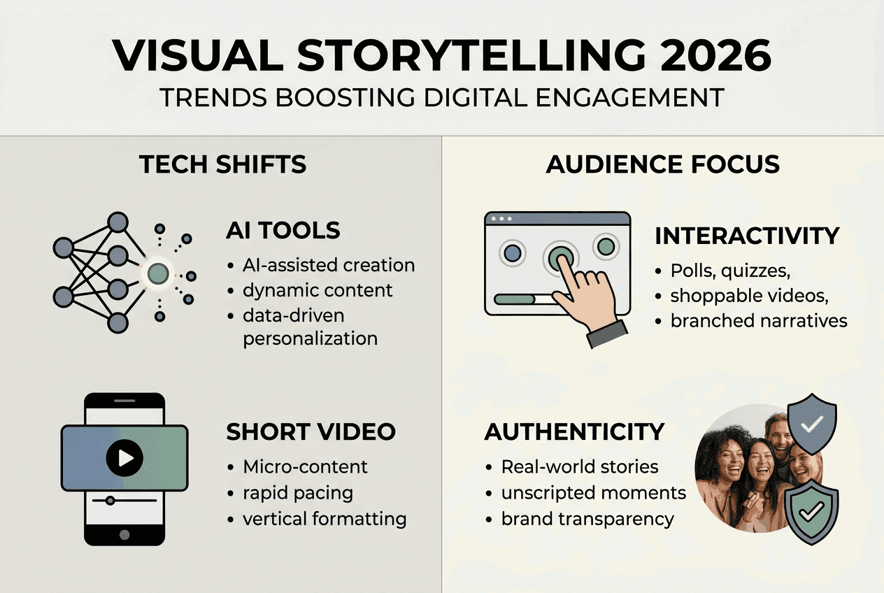 Infographic highlighting visual storytelling 2026 trends
