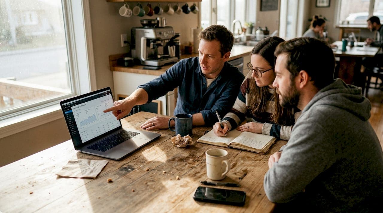 Team überprüft gemeinsam die SEO-Leistung von Inhalten