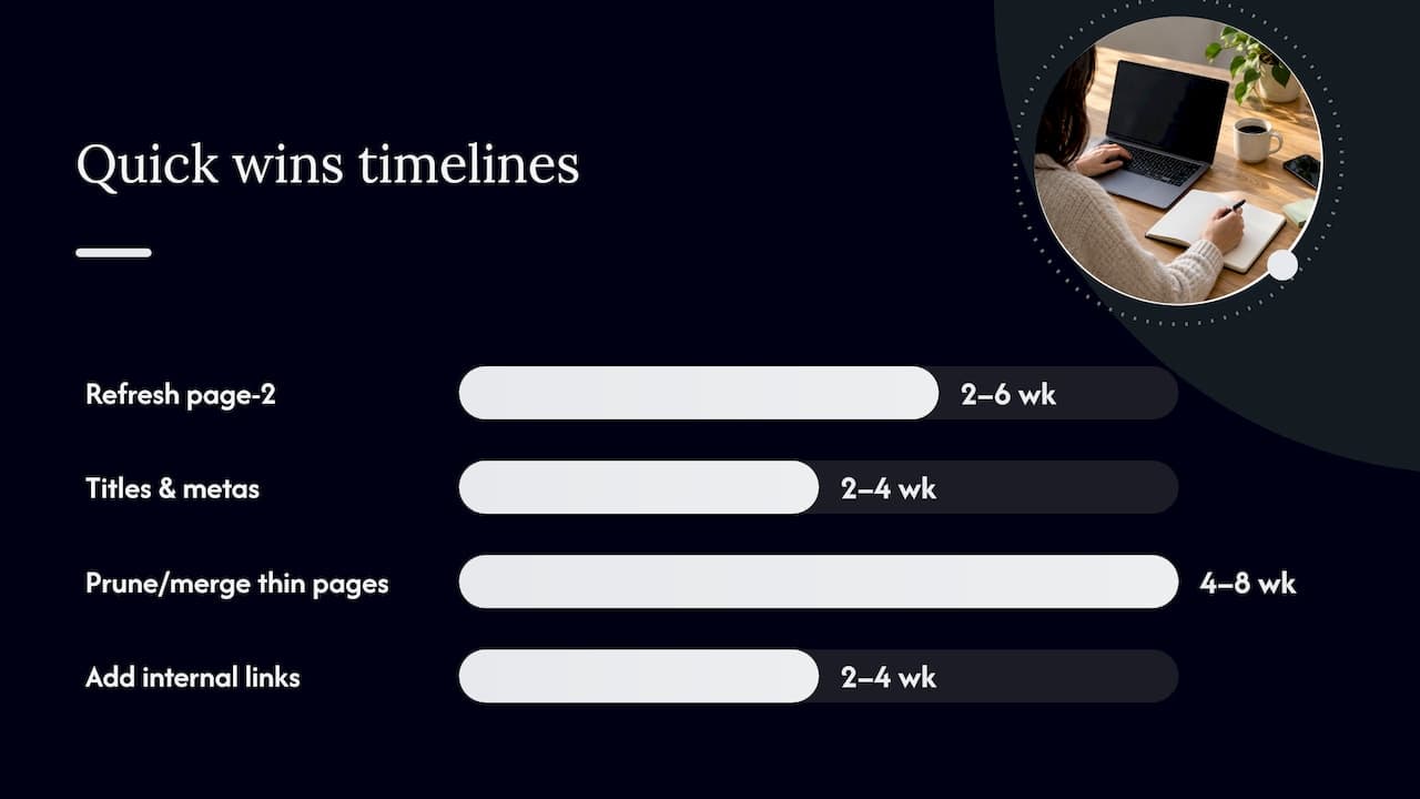 Victorias rápidas que puedes empezar hoy mismo — diagrama general